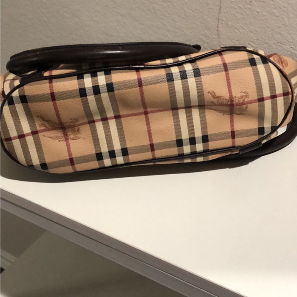 Burberry Beige and Black Plaid Handbag